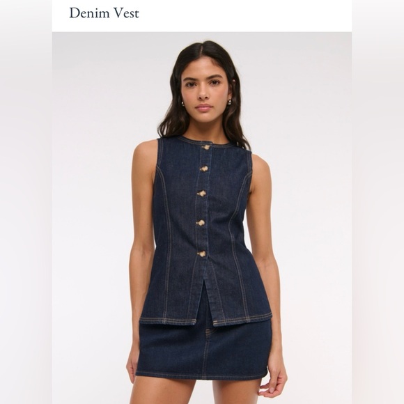 Abercrombie & Fitch Tops - ISO/WANTED!! Abercrombie & Fitch Navy Denim Vest Top